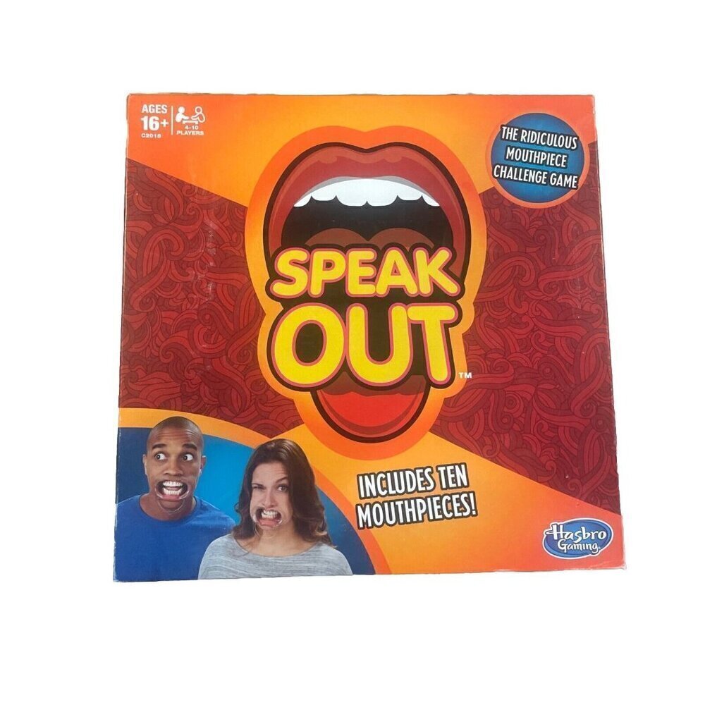 Hasbro C2018079 Speak Out Game Board with 10 Mouthpieces Family Kids Holidays